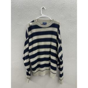 Susquehanna Trail Outfitters Mens Sweater Size Large Striped Knit Long Sleeve